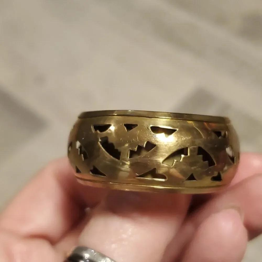 Vintage Set of 6 Brass Napkin Rings
